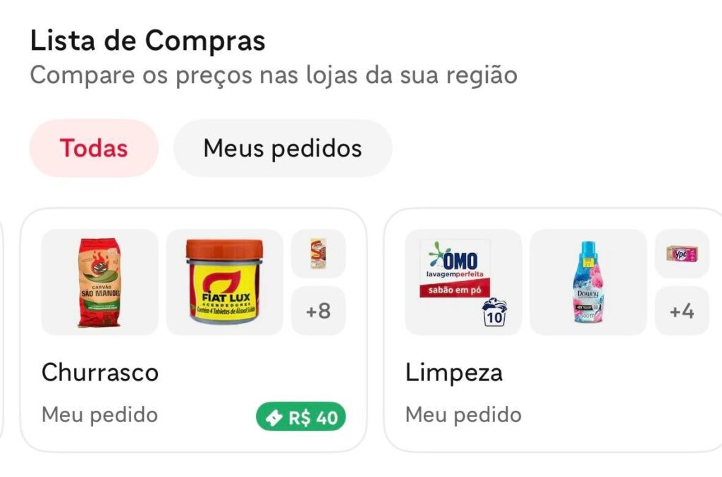 lista de compras no ifood